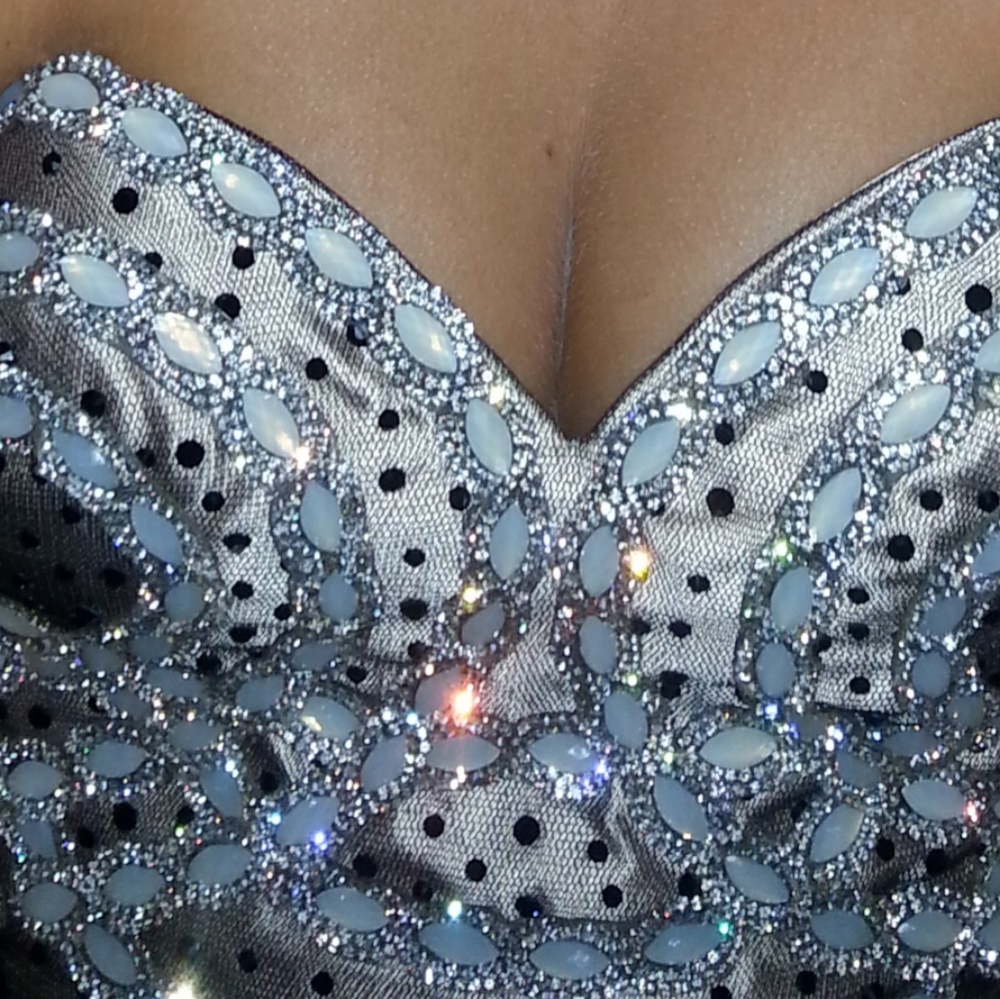 Black 2 piece mermaid prom dress.